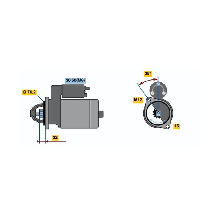 Starteris BOSCH 0 001 109 059