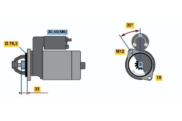 Starteris BOSCH 0 001 109 059