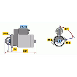 Starteris BOSCH 0 001 208 507