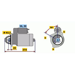 Starteris BOSCH 0 001 218 102