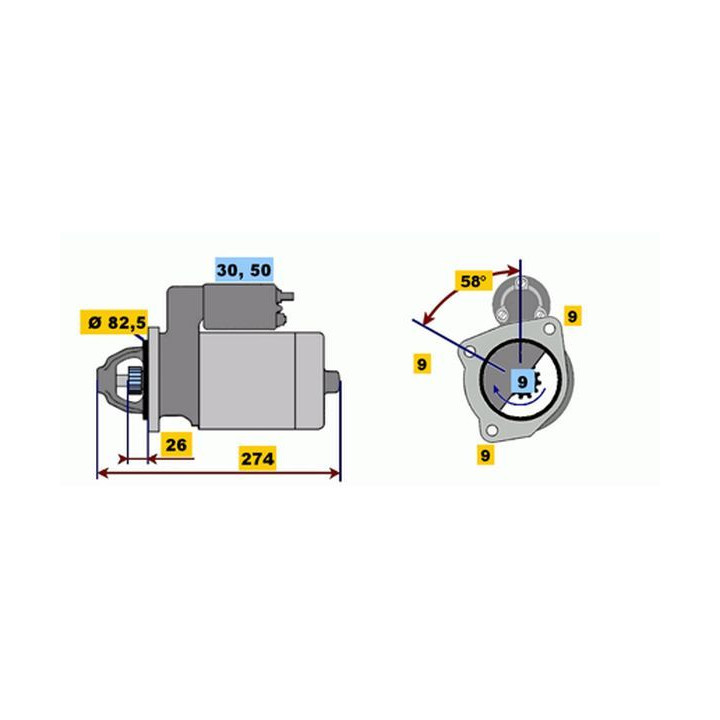 Starteris BOSCH 0 001 218 102
