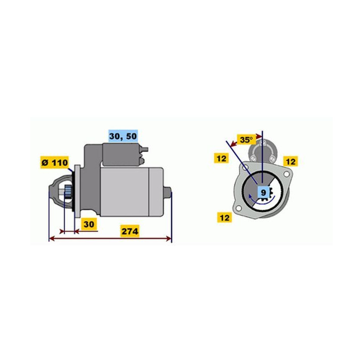Starteris BOSCH 0 001 218 103