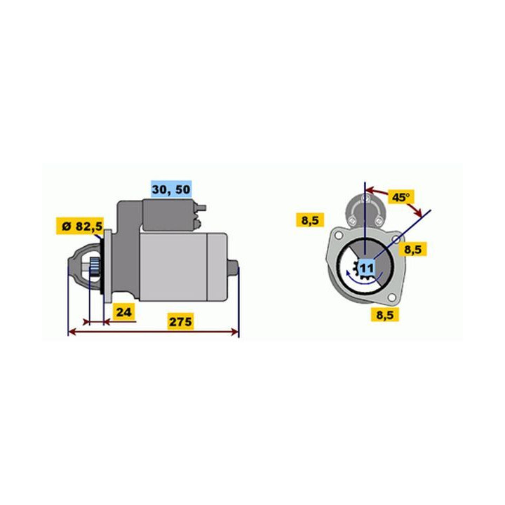 Starteris BOSCH 0 001 218 125