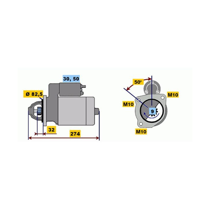 Starteris BOSCH 0 001 218 141