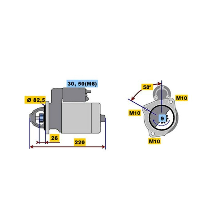Starteris BOSCH 0 001 218 154