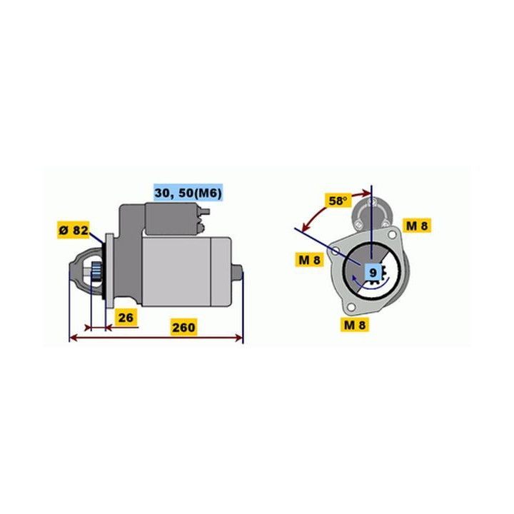 Starteris BOSCH 0 001 218 159