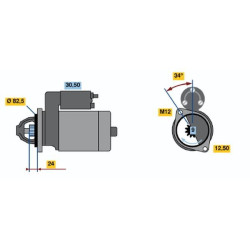 Starteris BOSCH 0 001 314 018