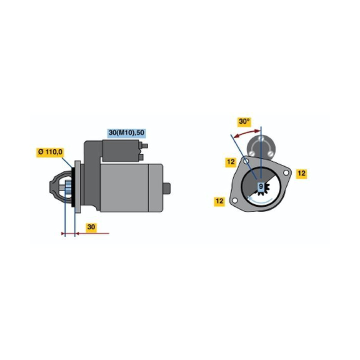 Starteris BOSCH 0 001 362 073