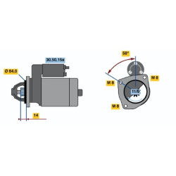 Starteris BOSCH 0 986 010 450