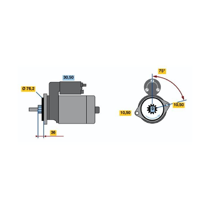 Starteris BOSCH 0 986 010 810