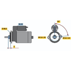 Starteris BOSCH 0 986 015 391
