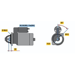 Starteris BOSCH 0 986 015 740