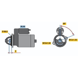 Starteris BOSCH 0 986 015 991