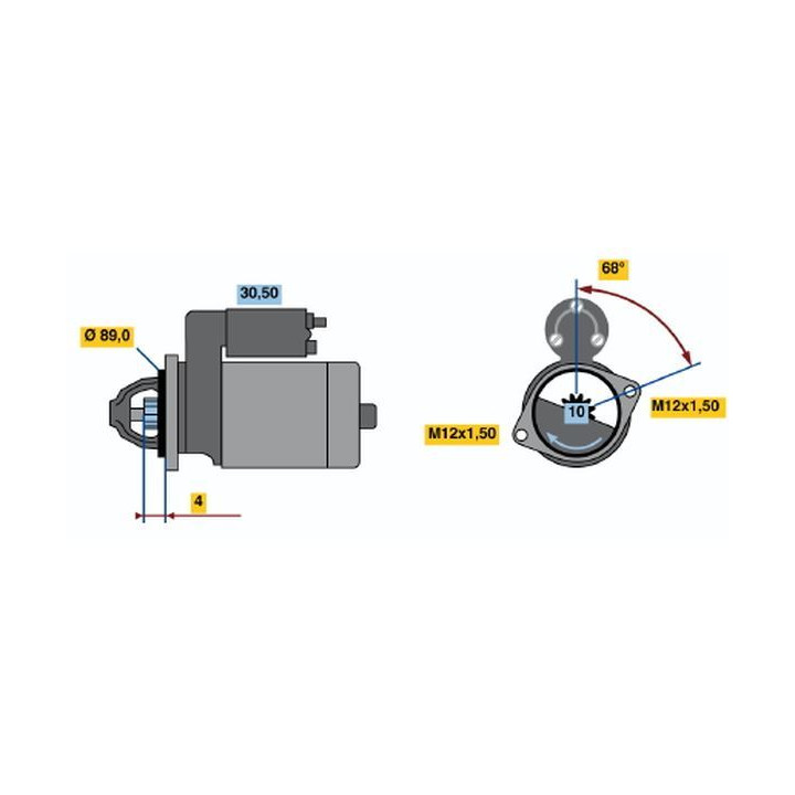 Starteris BOSCH 0 986 015 991