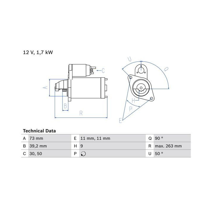 Starteris BOSCH 0 986 017 440