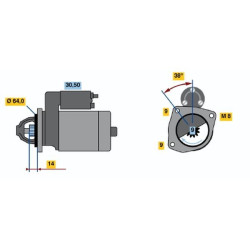 Starteris BOSCH 0 986 017 781