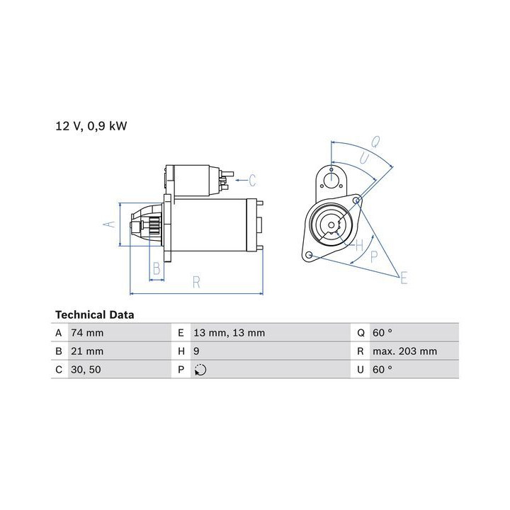 Starteris BOSCH 0 986 018 840