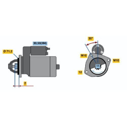 Starteris BOSCH 0 986 020 121