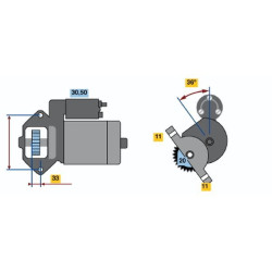 Starteris BOSCH 0 986 020 511