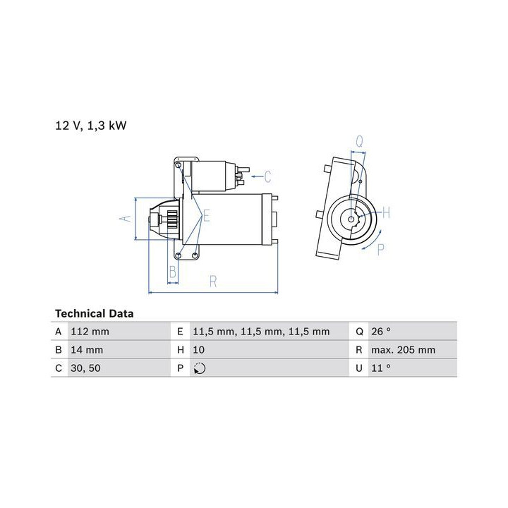 Starteris BOSCH 0 986 023 480