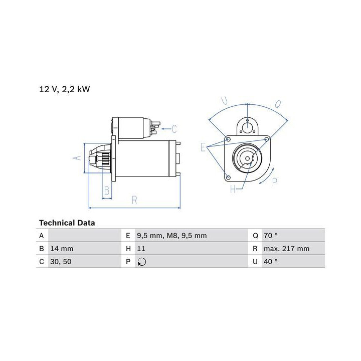 Starteris BOSCH 0 986 023 580