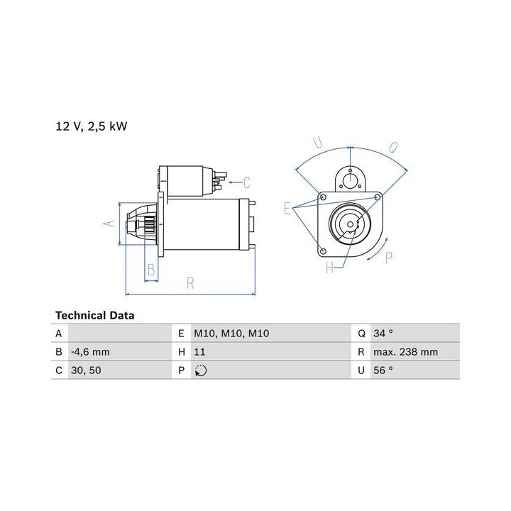 Starteris BOSCH 0 986 023 850