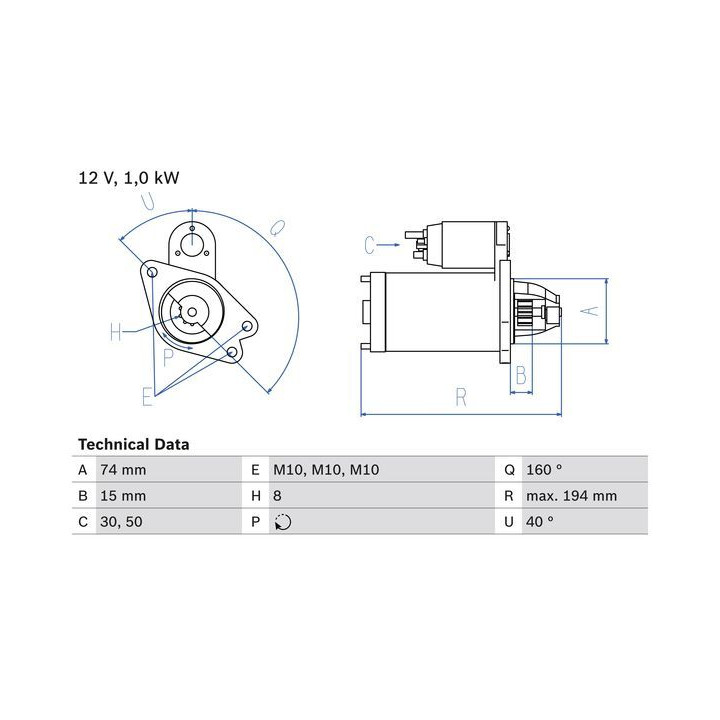 Starteris BOSCH 0 986 023 920