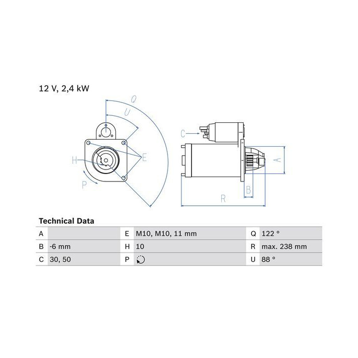 Starteris BOSCH 0 986 024 220