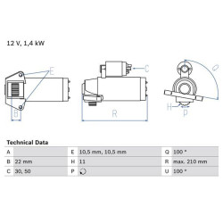 Starteris BOSCH 0 986 024 760
