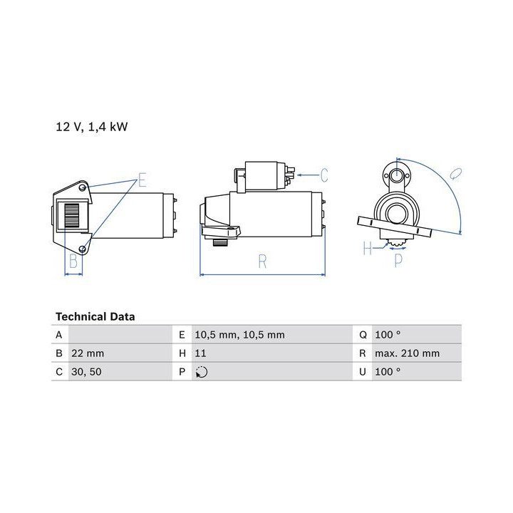 Starteris BOSCH 0 986 024 760