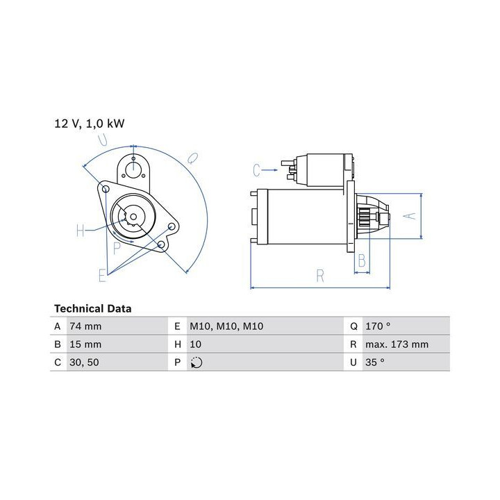Starteris BOSCH 0 986 025 290