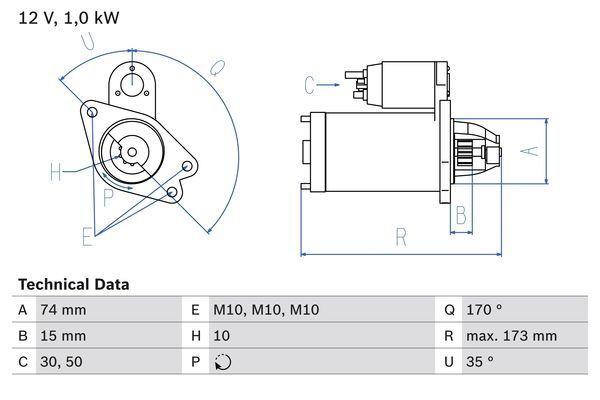 Starteris BOSCH 0 986 025 290