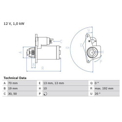 Starteris BOSCH 0 986 025 690