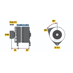 Kintamosios srovės generatorius BOSCH 0 120 468 108