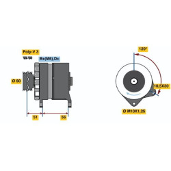 Kintamosios srovės generatorius BOSCH 0 120 488 274