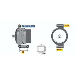 Kintamosios srovės generatorius BOSCH 0 124 415 040