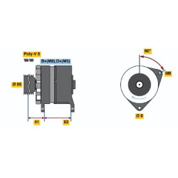 Kintamosios srovės generatorius BOSCH 0 986 033 130