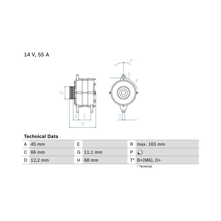 Kintamosios srovės generatorius BOSCH 0 986 033 890