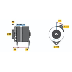 Kintamosios srovės generatorius BOSCH 0 986 034 480