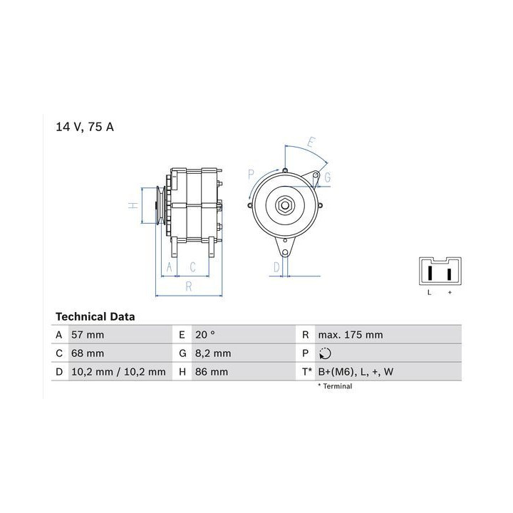 Kintamosios srovės generatorius BOSCH 0 986 034 861
