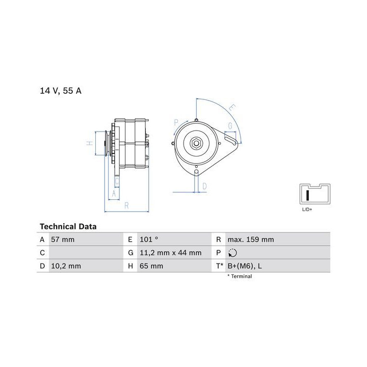 Kintamosios srovės generatorius BOSCH 0 986 035 641