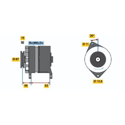 Kintamosios srovės generatorius BOSCH 0 986 035 770