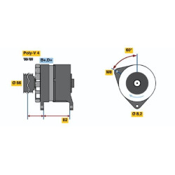 Kintamosios srovės generatorius BOSCH 0 986 037 040