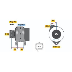 Kintamosios srovės generatorius BOSCH 0 986 042 101