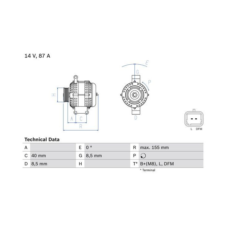 Kintamosios srovės generatorius BOSCH 0 986 042 720