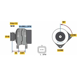 Kintamosios srovės generatorius BOSCH 0 986 045 110