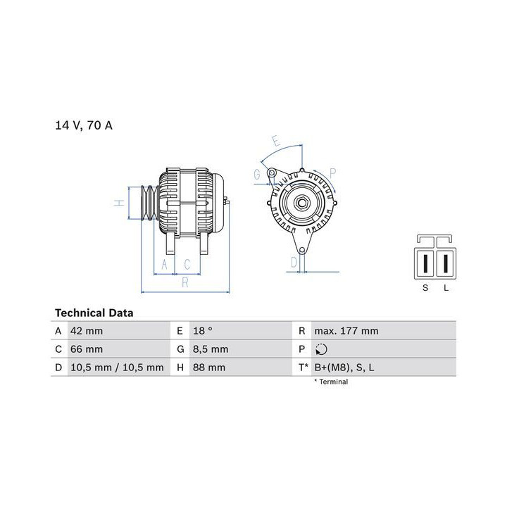 Kintamosios srovės generatorius BOSCH 0 986 045 541