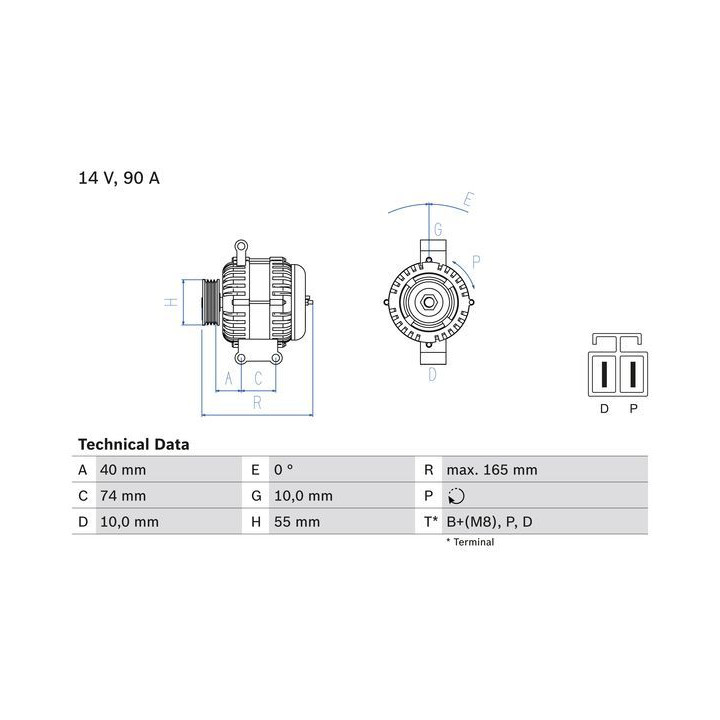 Kintamosios srovės generatorius BOSCH 0 986 080 320
