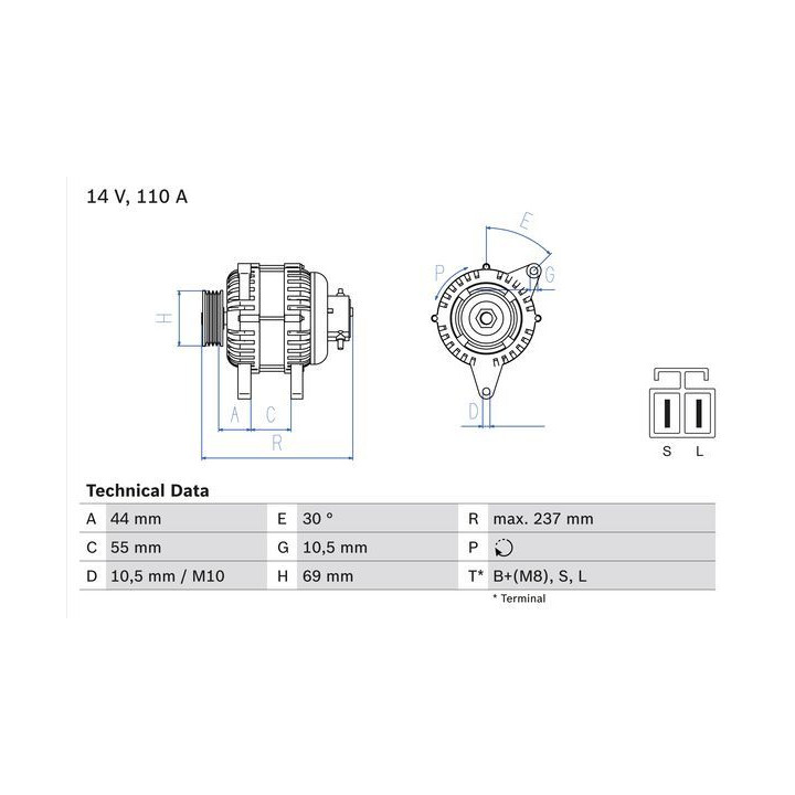 Kintamosios srovės generatorius BOSCH 0 986 080 640