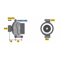 Kintamosios srovės generatorius BOSCH 0 986 080 980